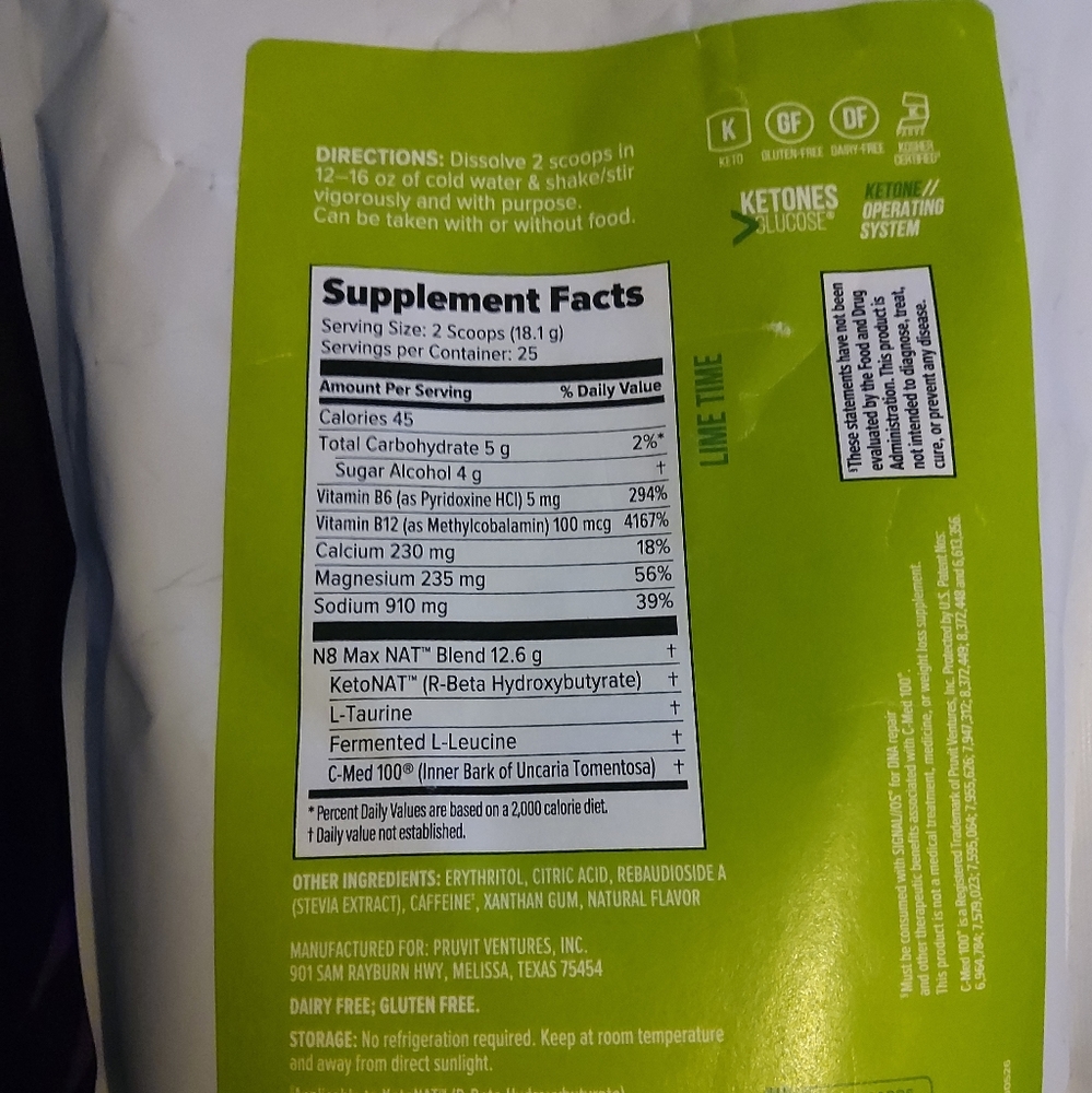 PRUVIT NAT LIMETIME 25 servings